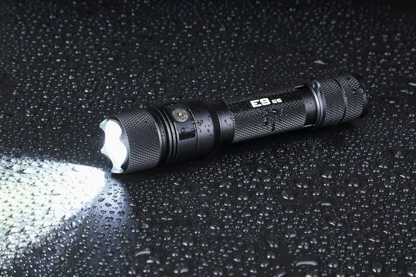 E9 GEN5 Long Throw- 3,000 Lumen 388 Meter Tactical EDC Flashlight Powertac