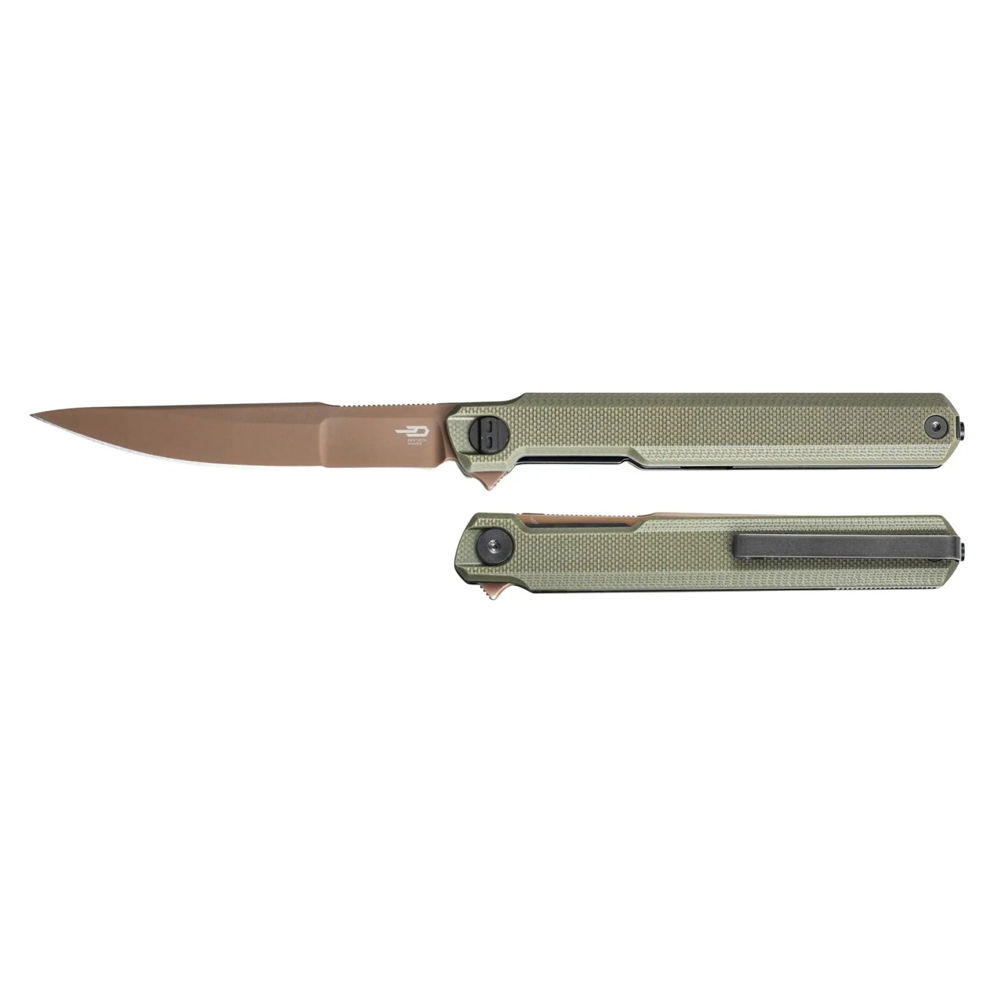 Bestech Duoz OD Green Slim Folding Knife Bestech