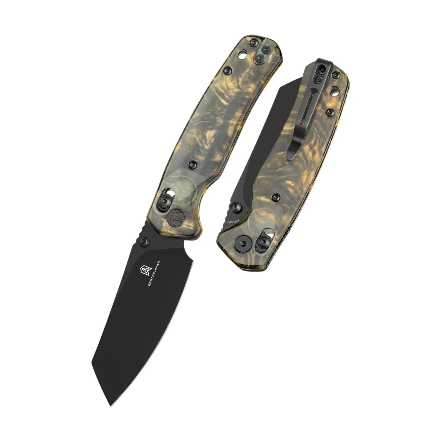 Bestech Cicada's Wing Brown Resin Folding Knife Bestech