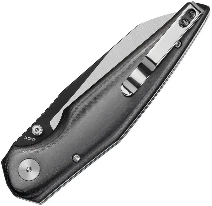 Bestech Black Micarta Snakebird Button Lock Folding Knife Bestech