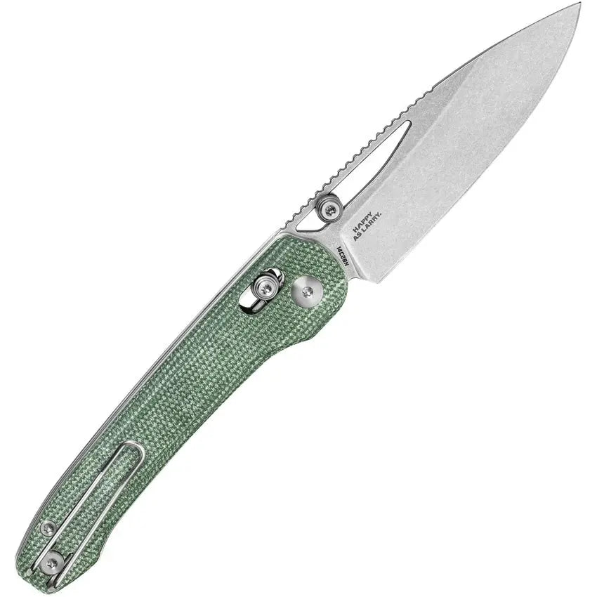 Bestech Green Micarta Cobber Bar Lock Folding Knife Clip & Carry