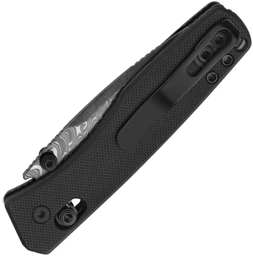 Kizer Aegis Clutch Lock Folding Knife - Black Damascus Clip & Carry