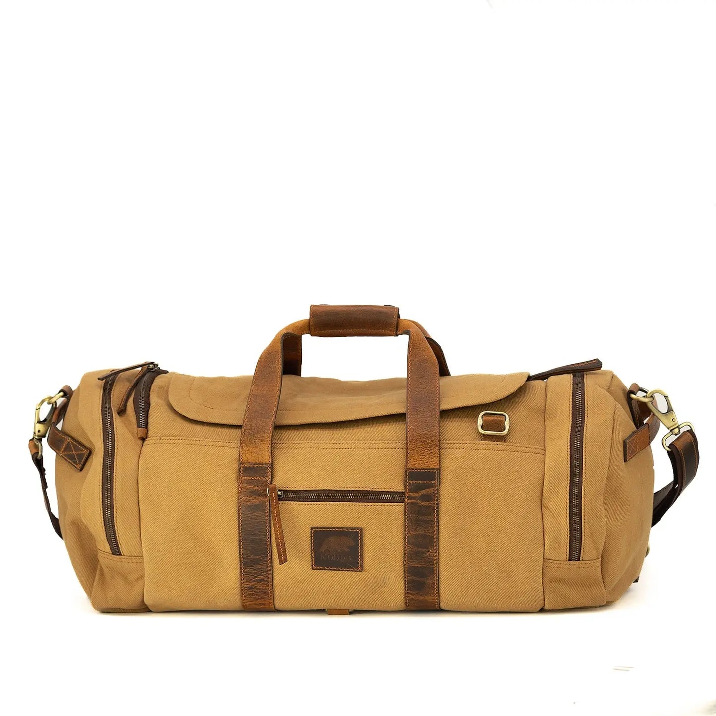 55L Nomad Canvas Duffel Kodiak Leather