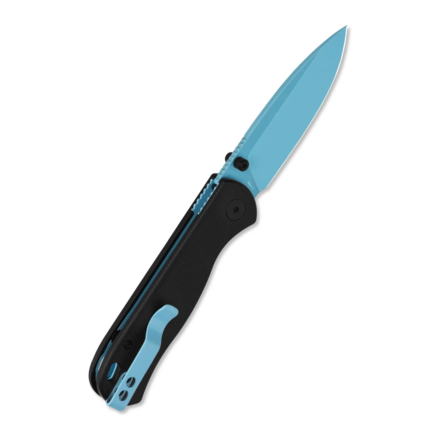 QSP Ferret Sky Blue Nitro V Liner Lock Folding Knife QSP