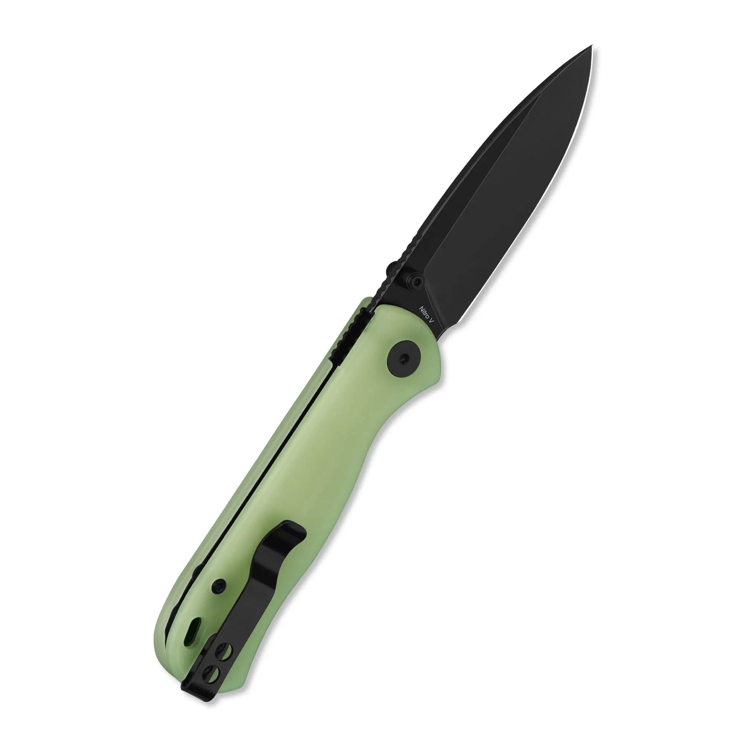 QSP Ferret Black Nitro V Glow in the Dark Resin Liner Lock Folding Knife QSP