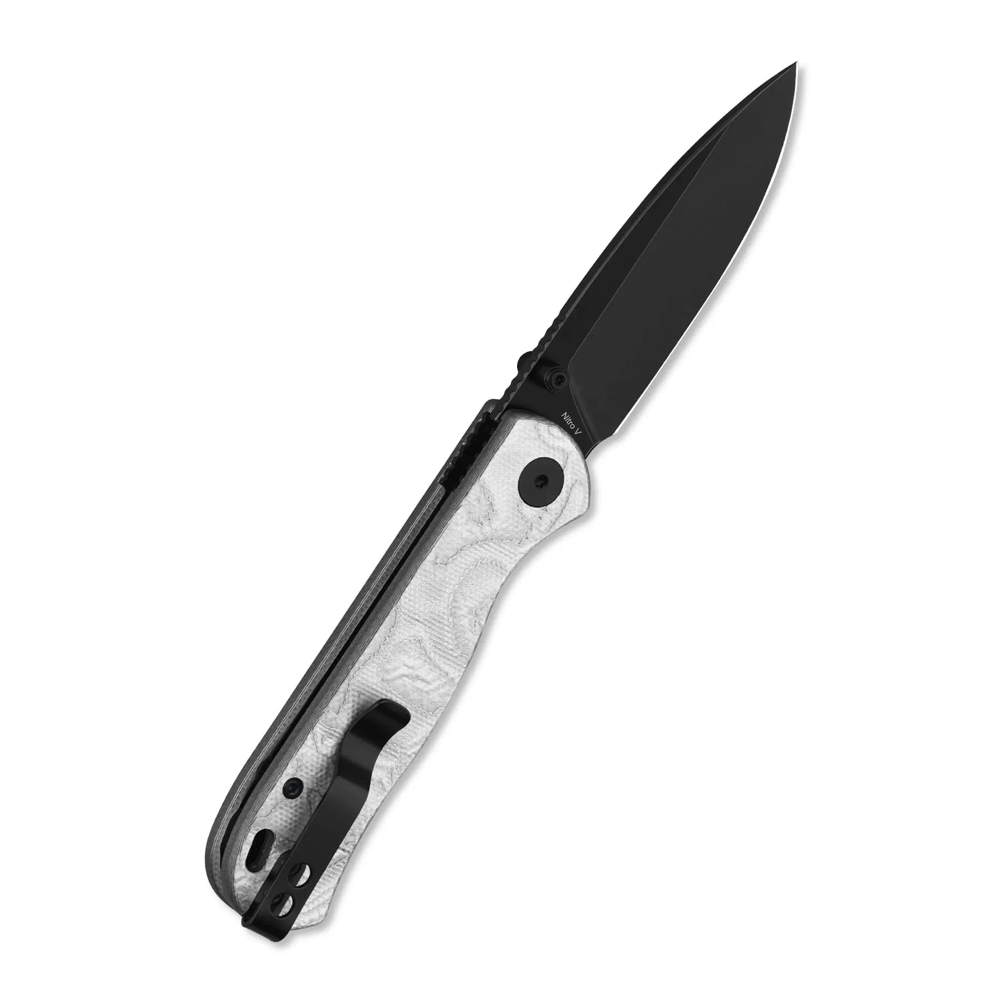 QSP Ferret Black Nitro V Aluminum Foil G10 Liner Lock Folding Knife QSP
