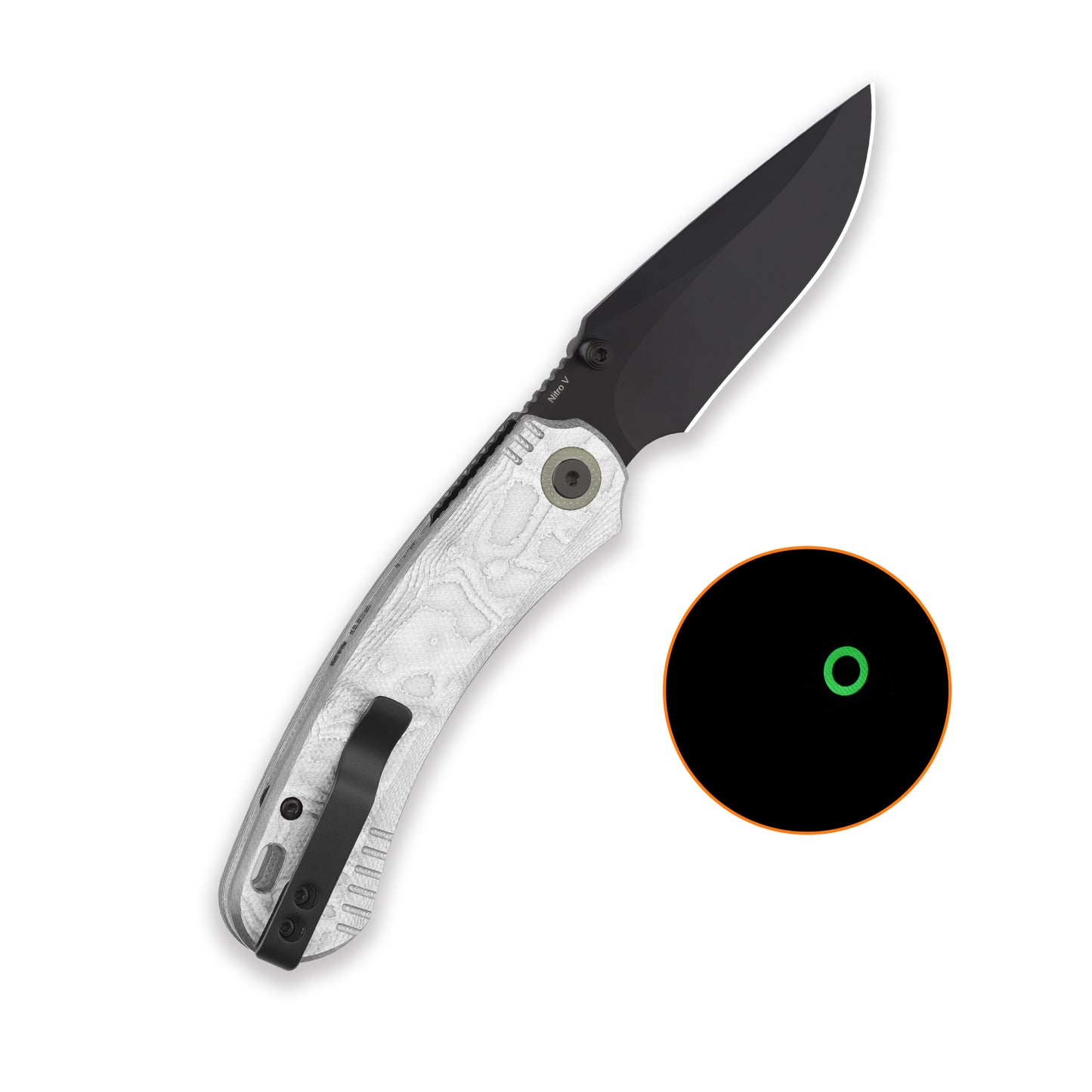 QSP Coyote Black Nitro V Aluminum Foil G10 Folding Knife