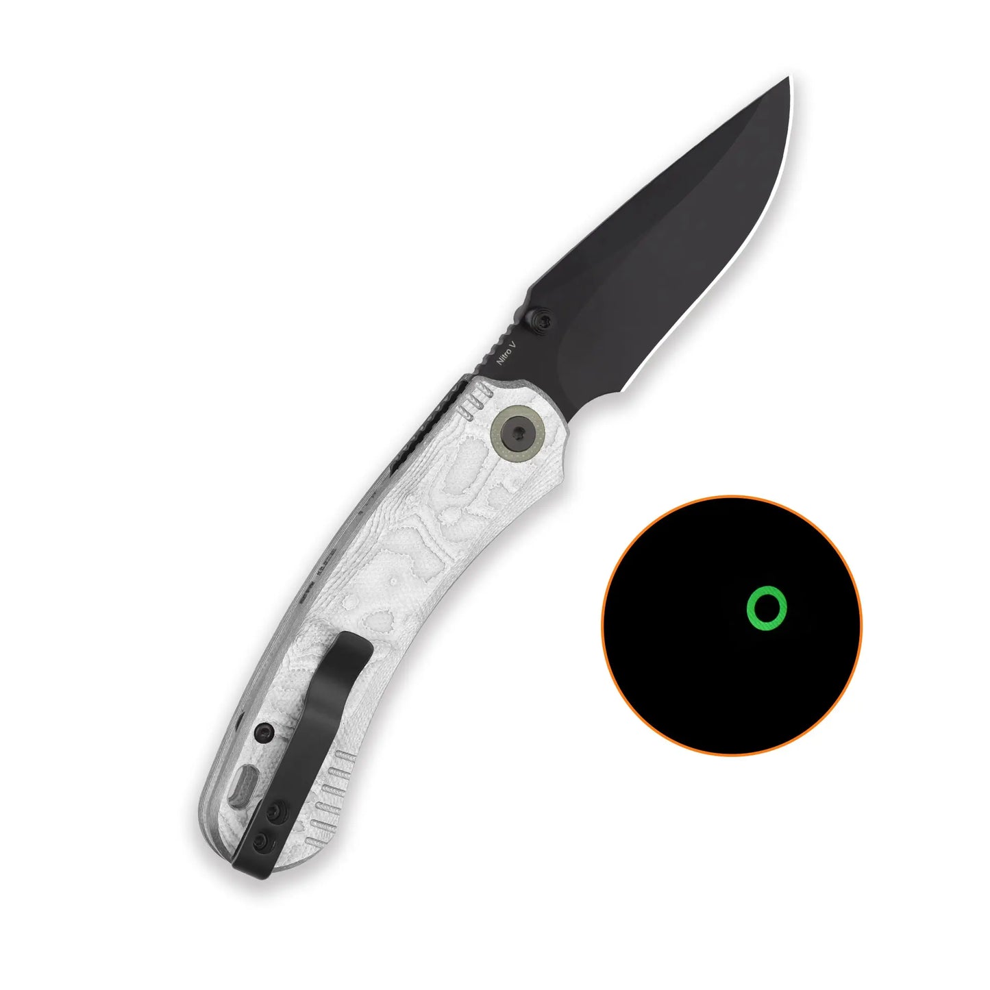 QSP Coyote Black Nitro V Aluminum Foil G10 Folding Knife QSP
