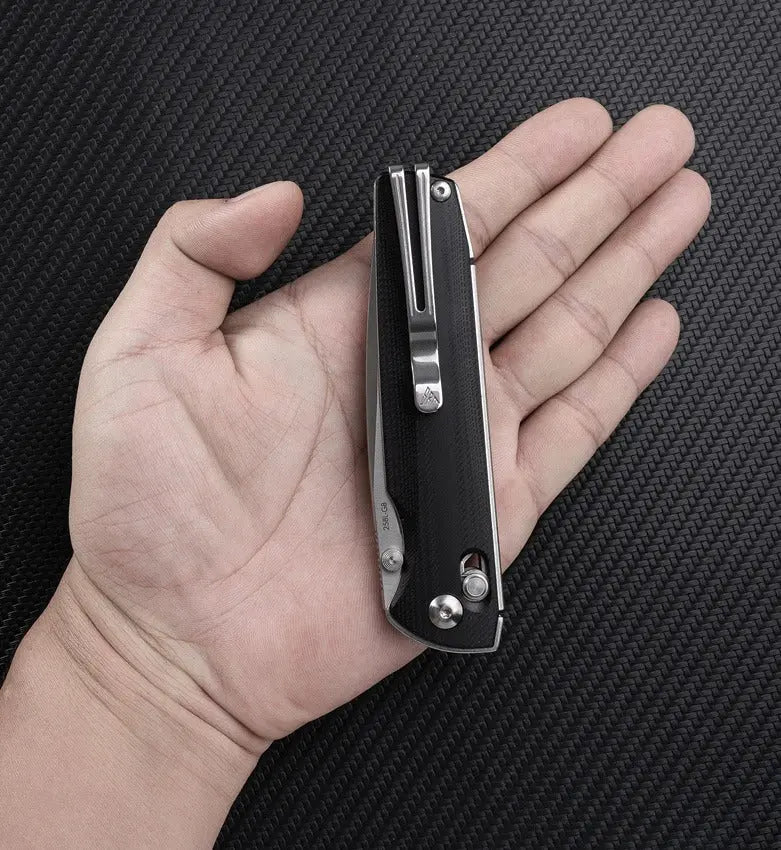 SRM 258L Black G10 Ambi Lock Folding Knife Clip & Carry