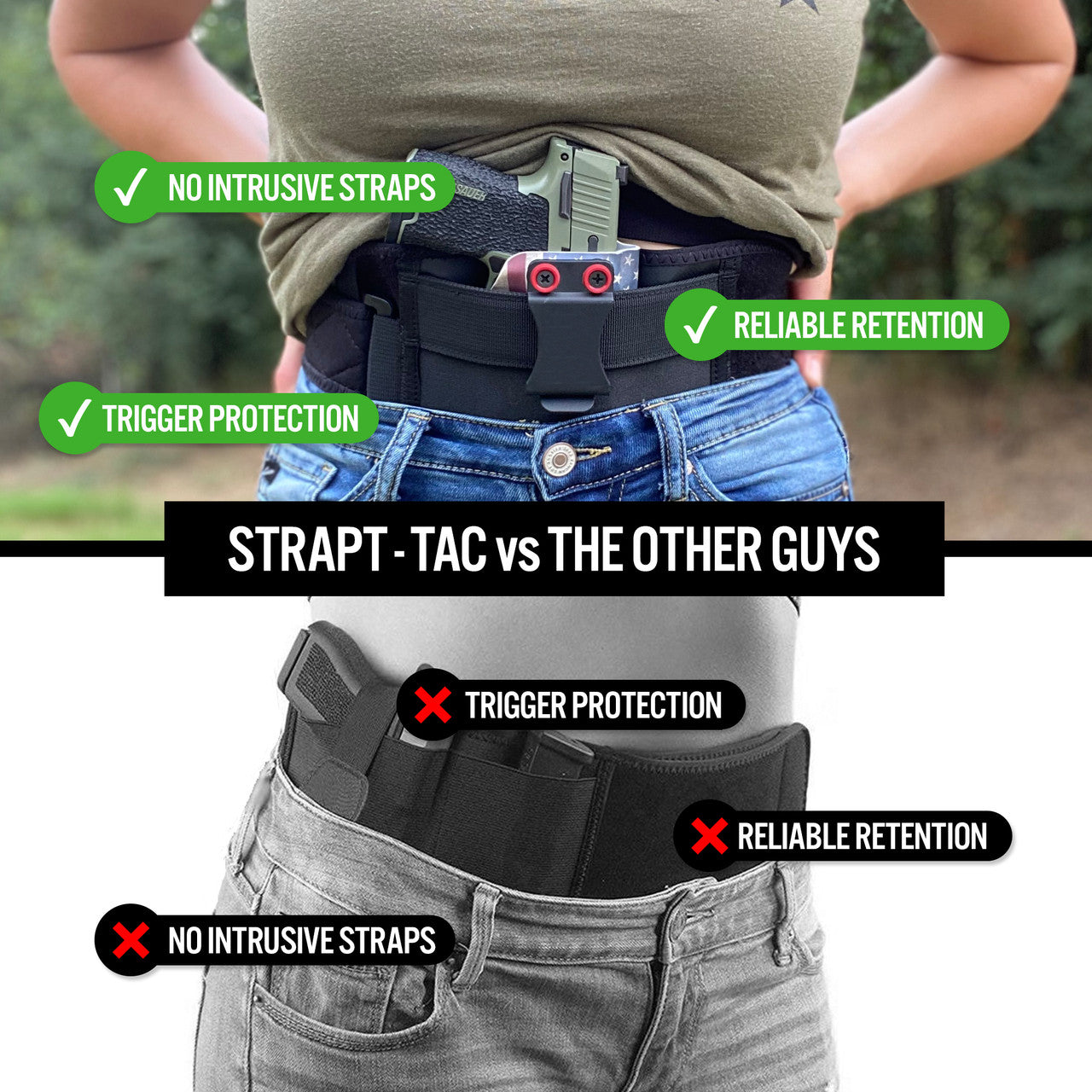 STRAPT-TAC Belly Band Clip & Carry