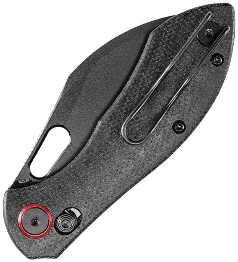 Trivisa Batwing Black Crossbar Lock Folding Knife Clip & Carry