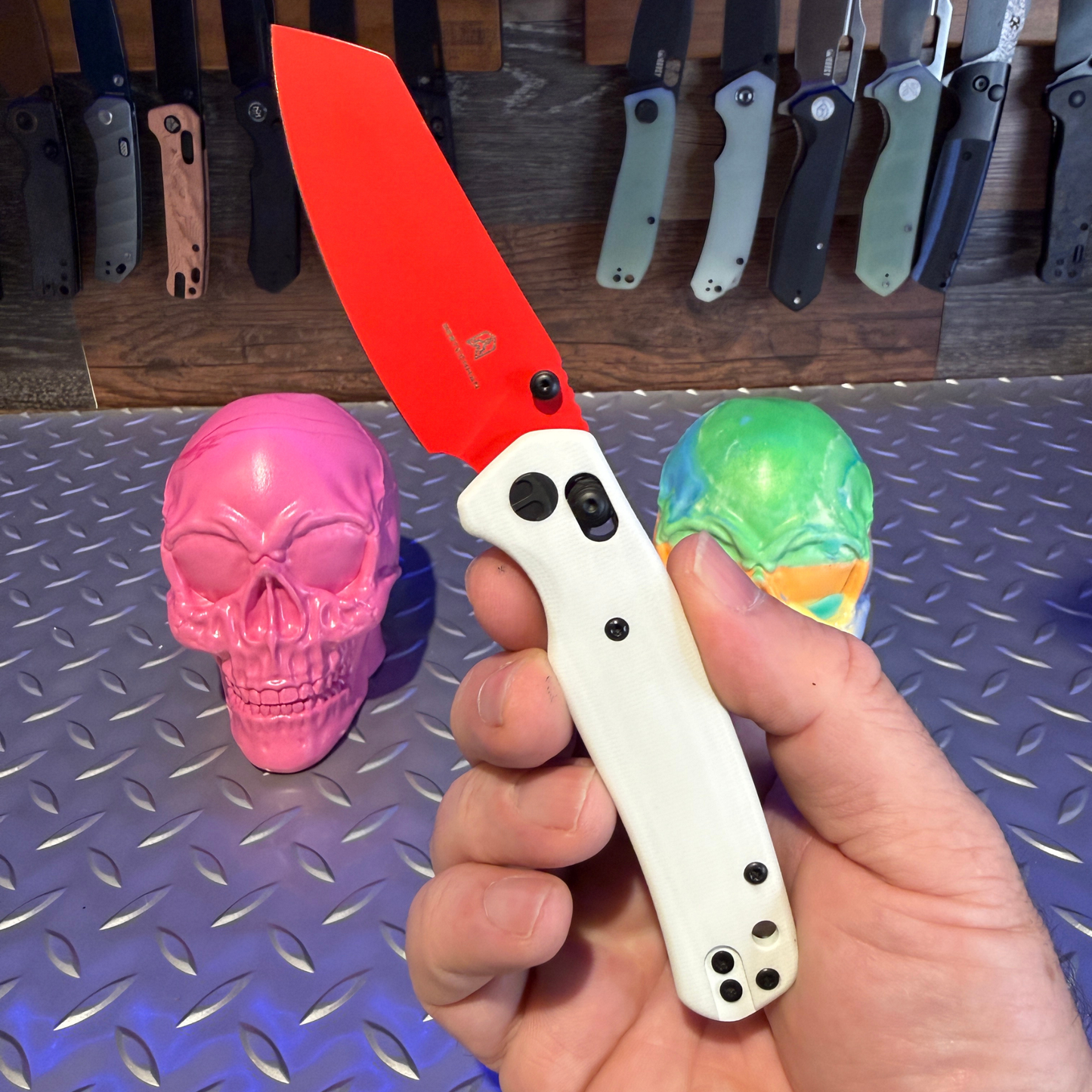 Bestech Cicada's Wing B-Lock Folding Knife - Red 10Cr15CoMoV Blade