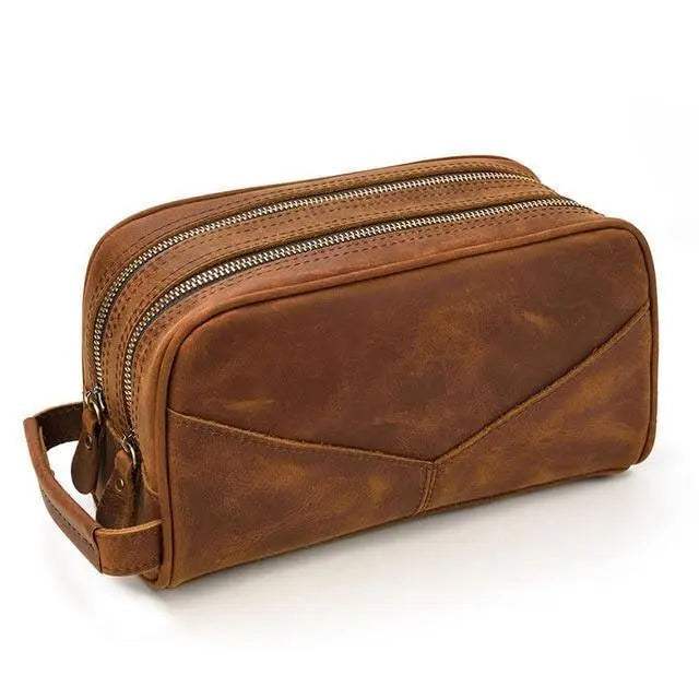 The Nomad Toiletry Bag | Genuine Leather Travel Toiletry Bag STEEL HORSE LEATHER