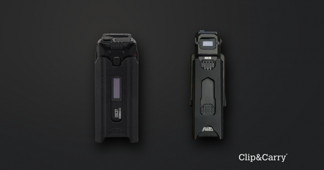 Best Sheaths for the Nitecore EDC37, EDC29 and EDC23 | Clip & Carry