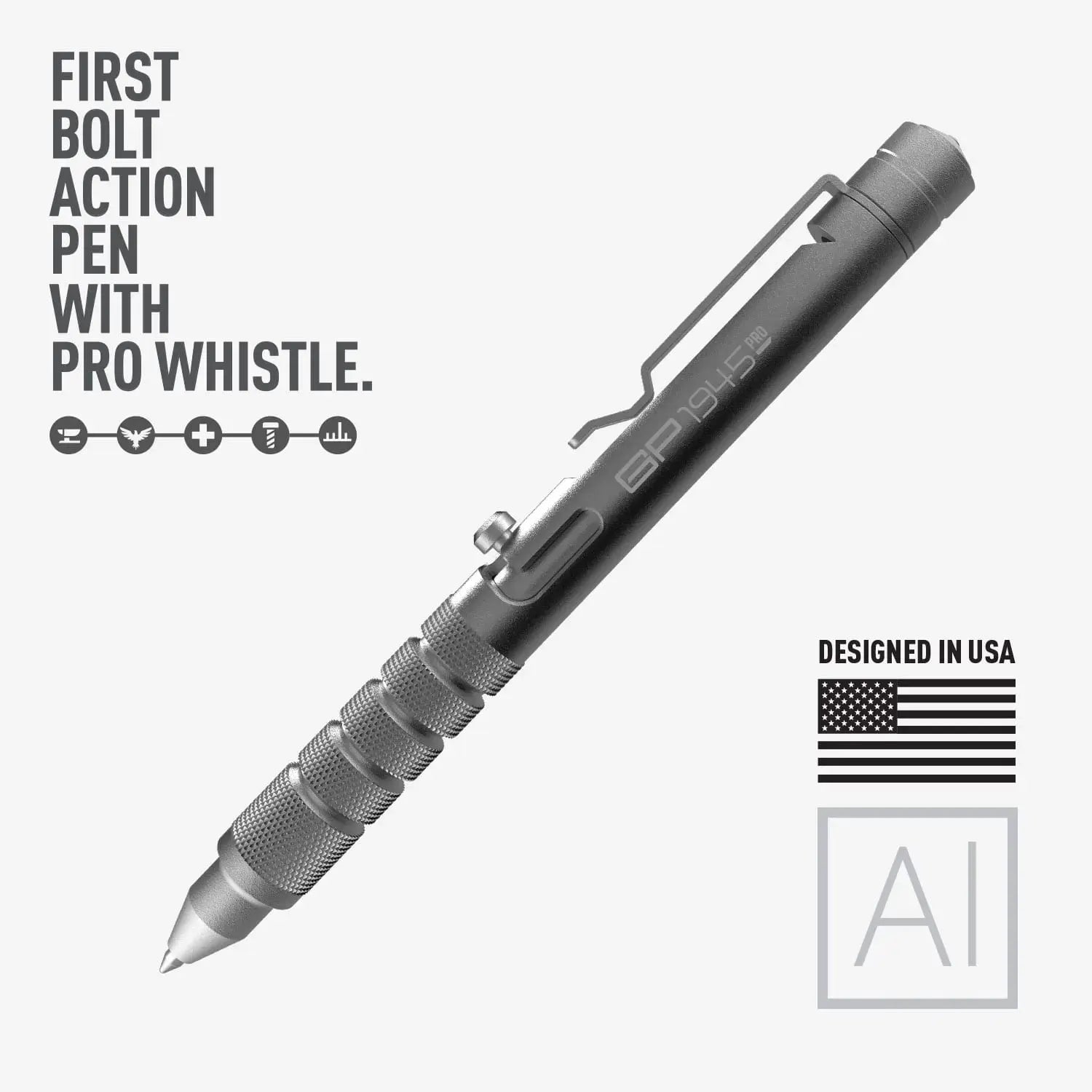GP 1945 Bolt-Action Pen PRO — Titanium & Aluminum EDC GPCA