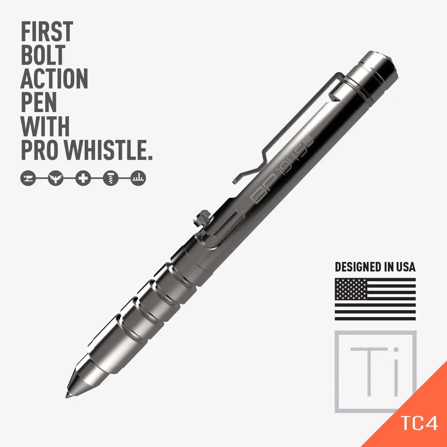 GP 1945 Bolt-Action Pen PRO — Titanium & Aluminum EDC GPCA