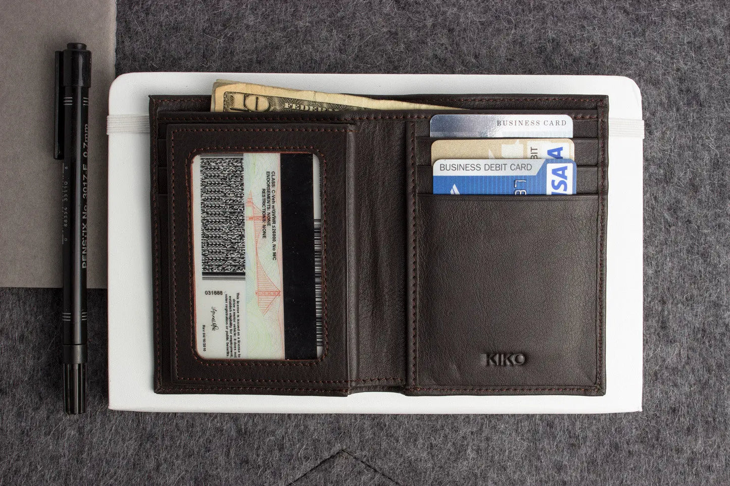 Slimfold Passcase Wallet Kiko Leather
