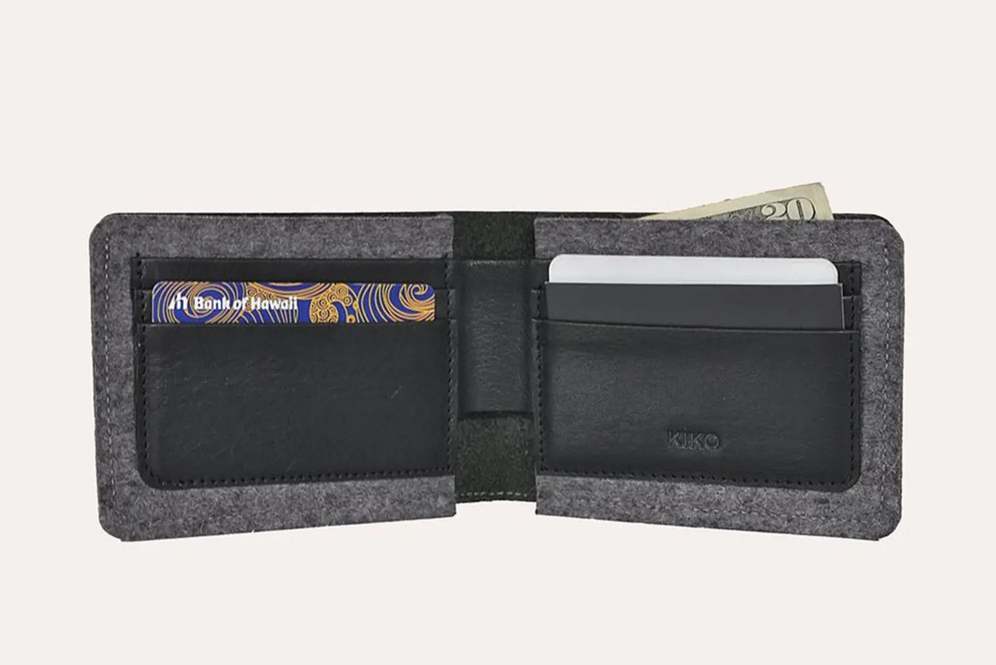 Dual Textured Wallet Kiko Leather