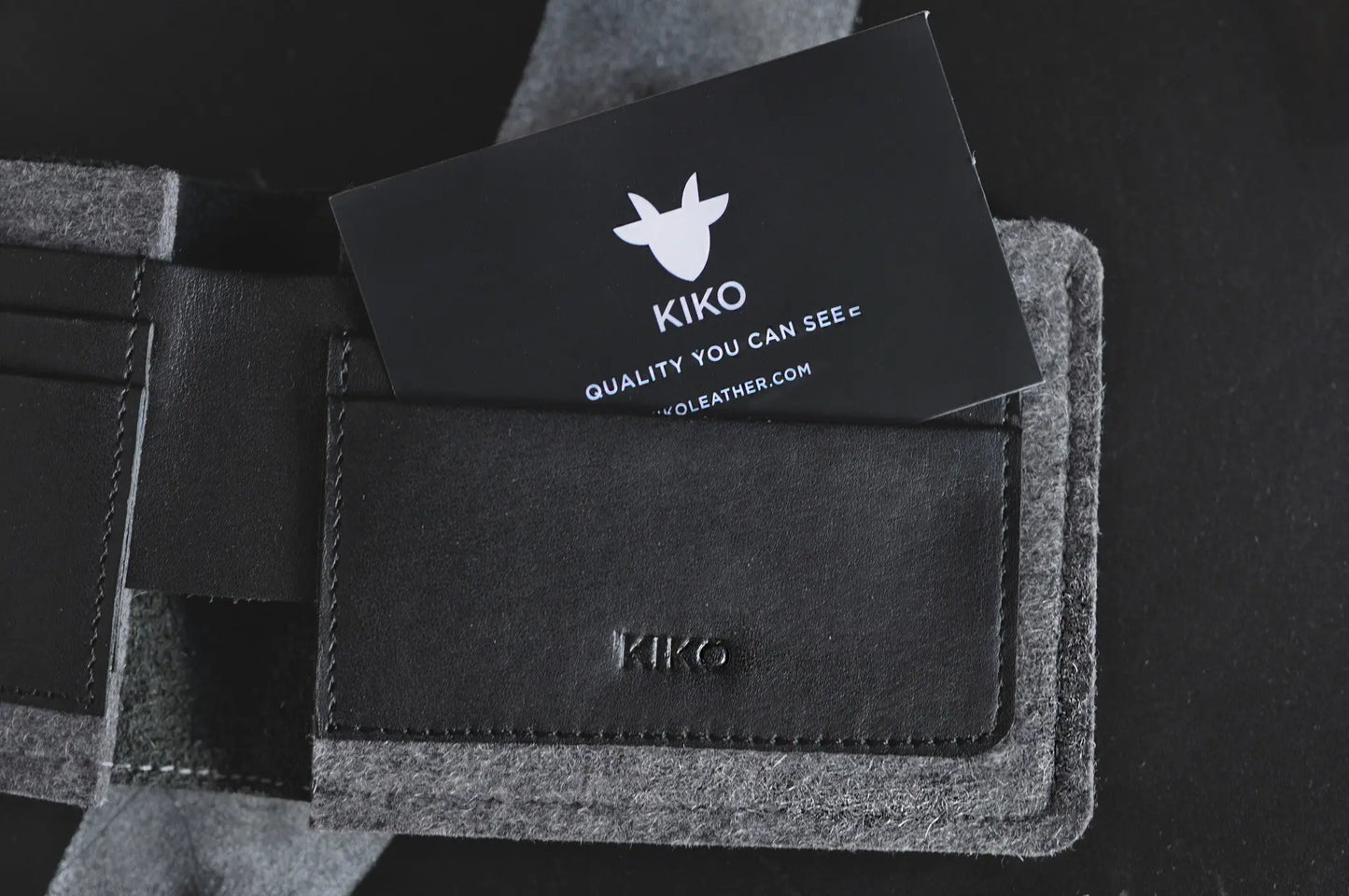 Dual Textured Wallet Kiko Leather