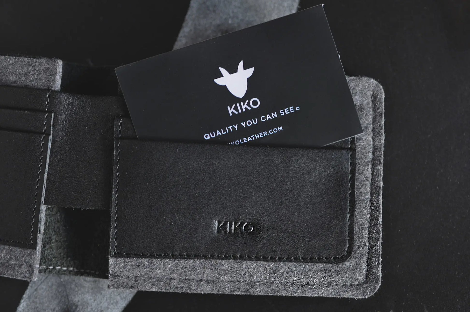 Dual Textured Wallet Kiko Leather