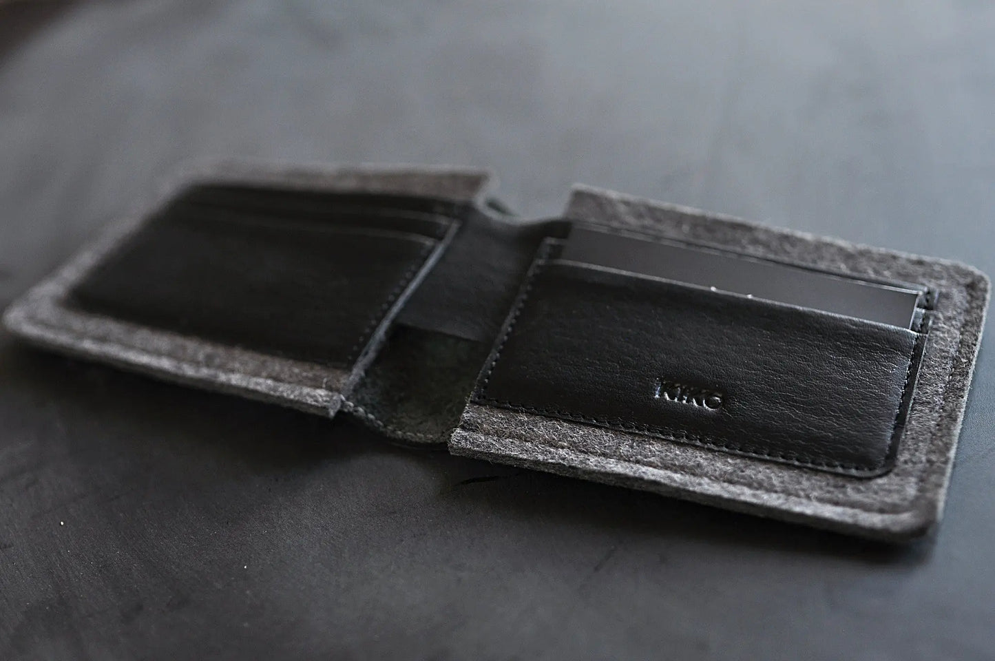 Dual Textured Wallet Kiko Leather
