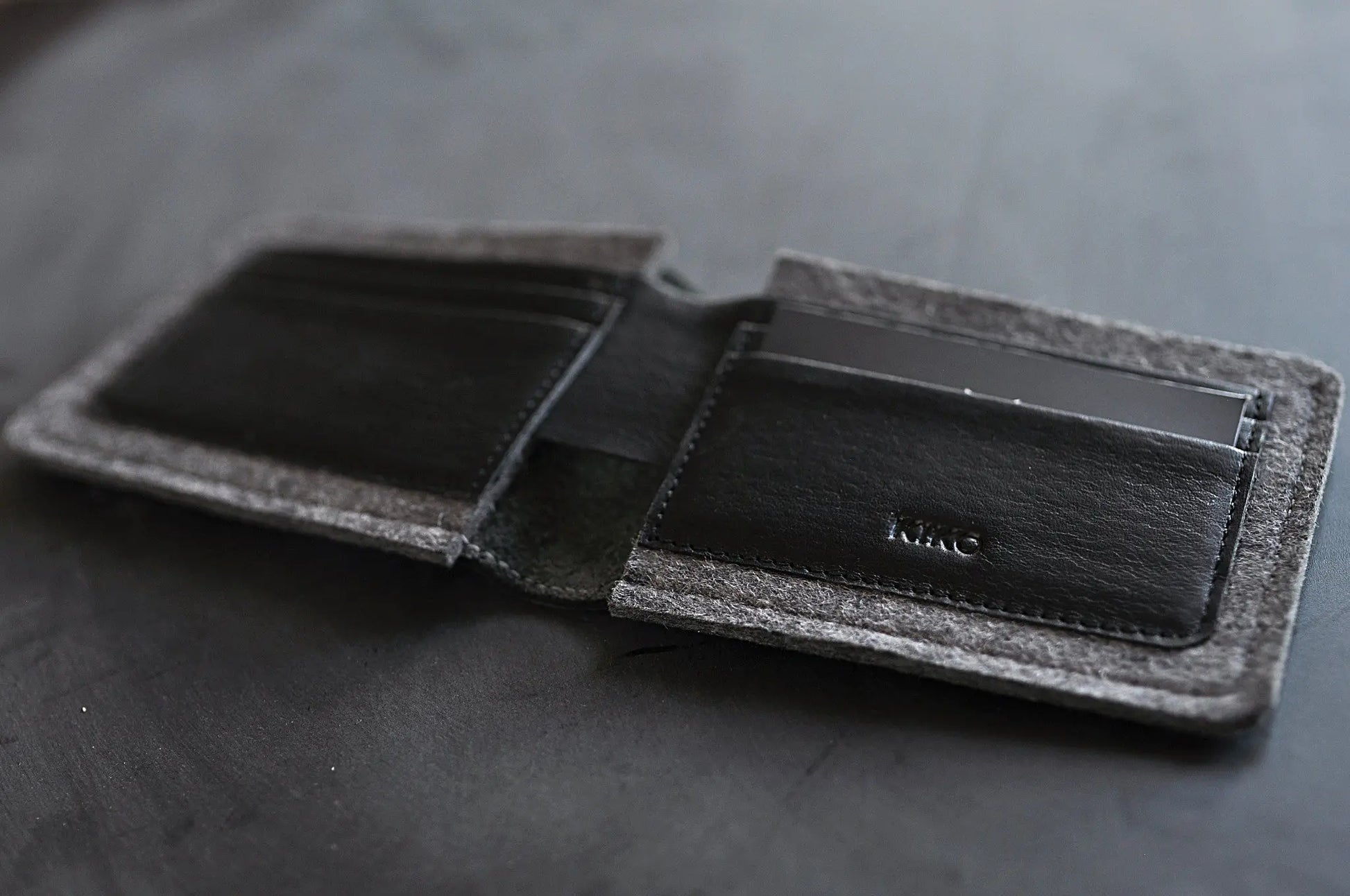 Dual Textured Wallet Kiko Leather