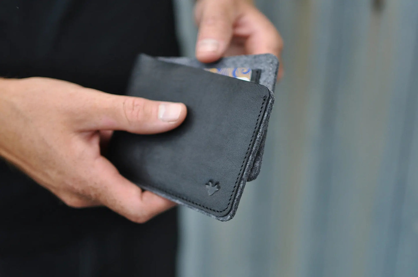 Dual Textured Wallet Kiko Leather