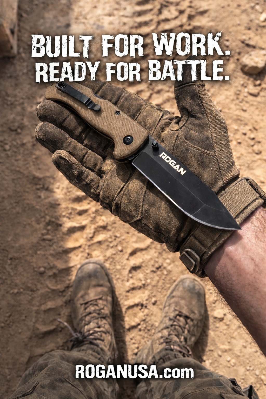 ROGUE Folding Knife-Gen 1 (Coyote/Black)