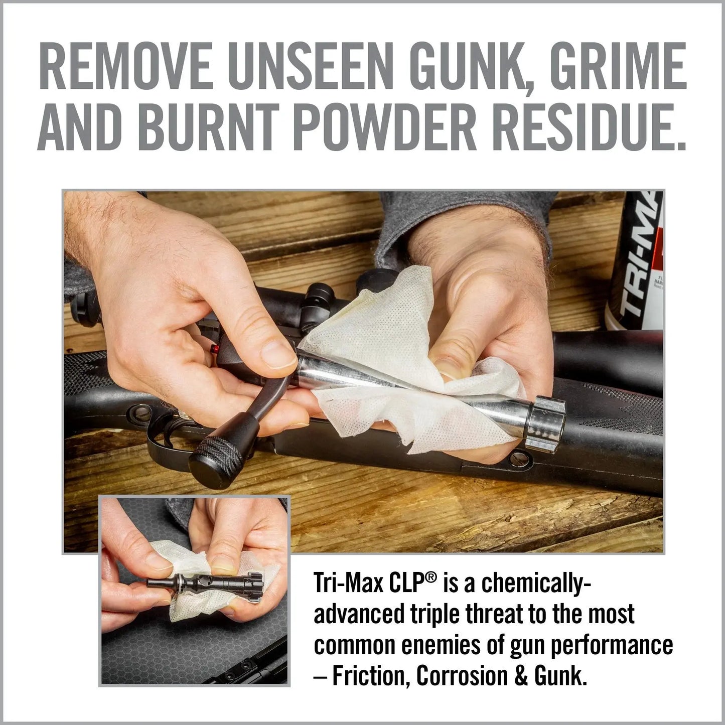 TRI-Max CLP Gun Wipes – 60 CT Canister HCC Tactical