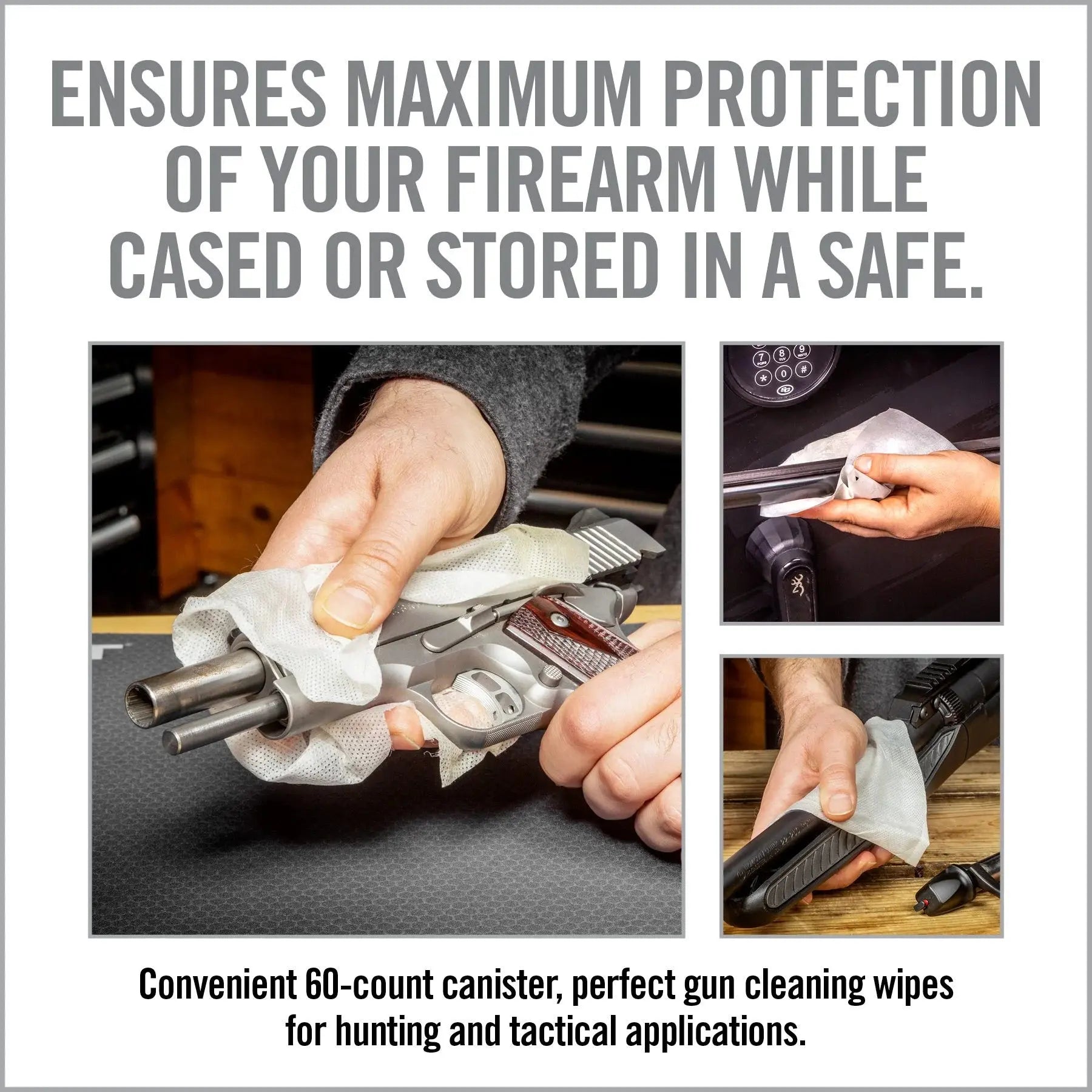 TRI-Max CLP Gun Wipes – 60 CT Canister HCC Tactical