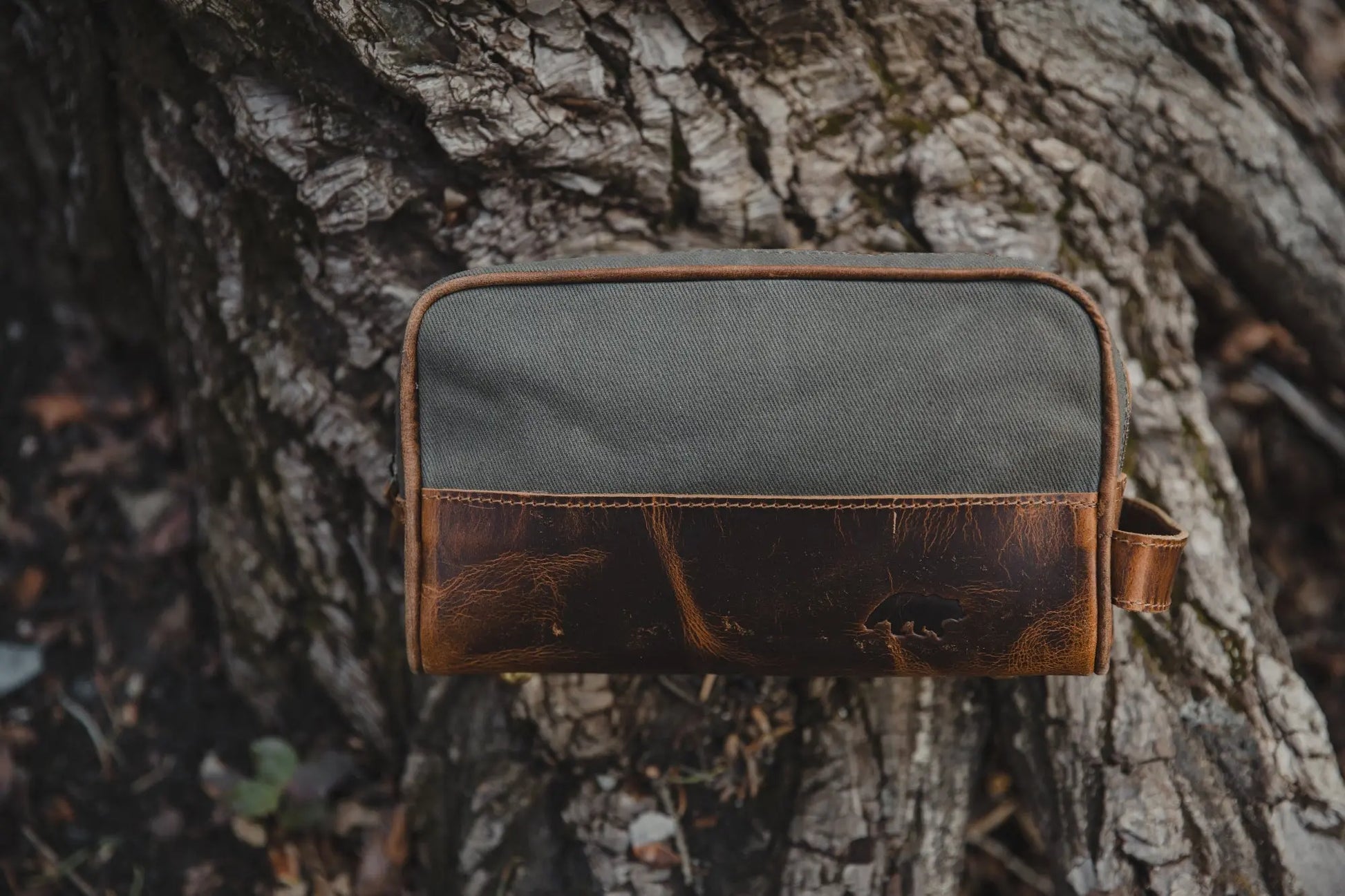 Canvas Dopp Bag Kodiak Leather