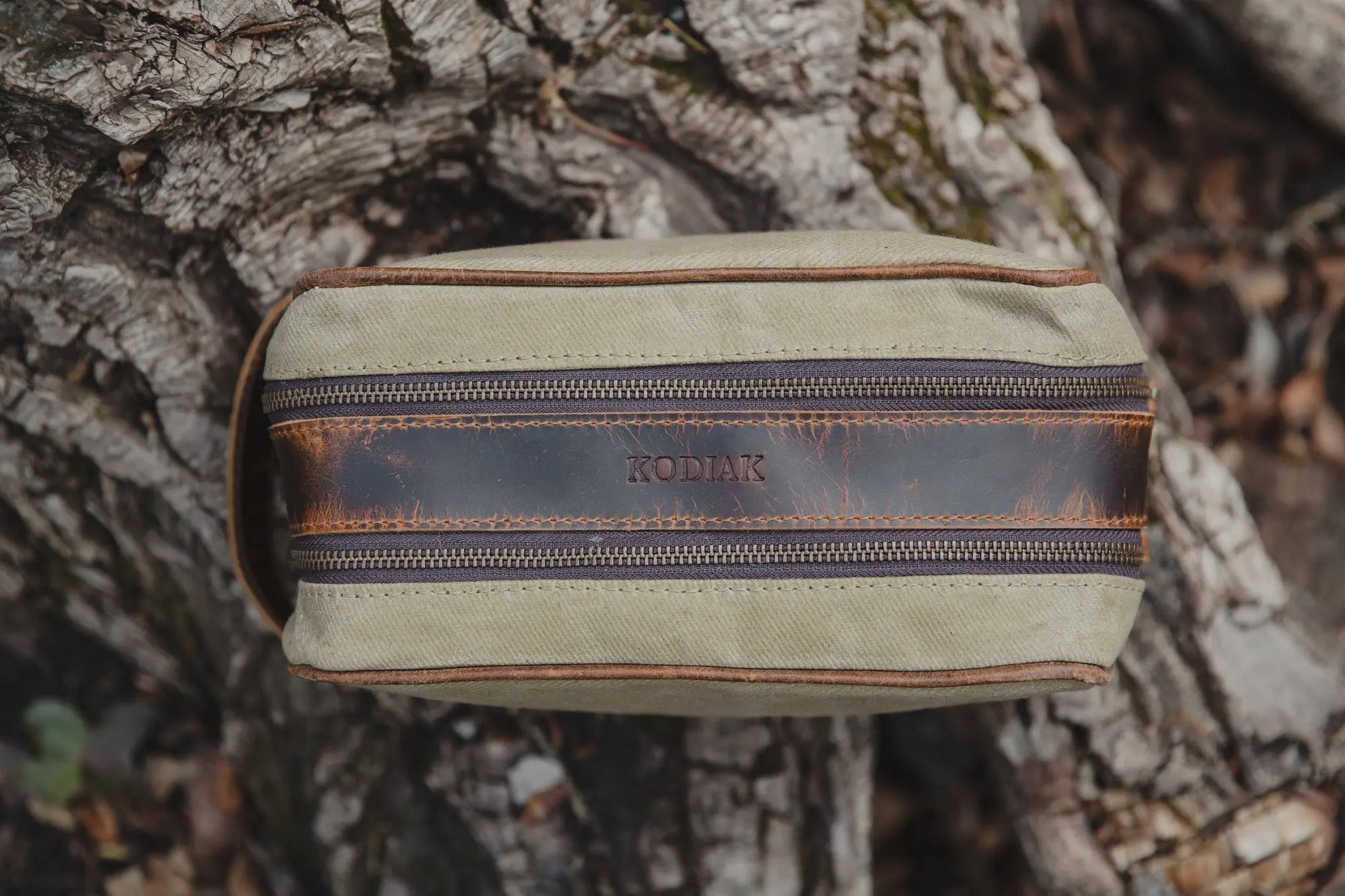 Canvas Dopp Bag Kodiak Leather