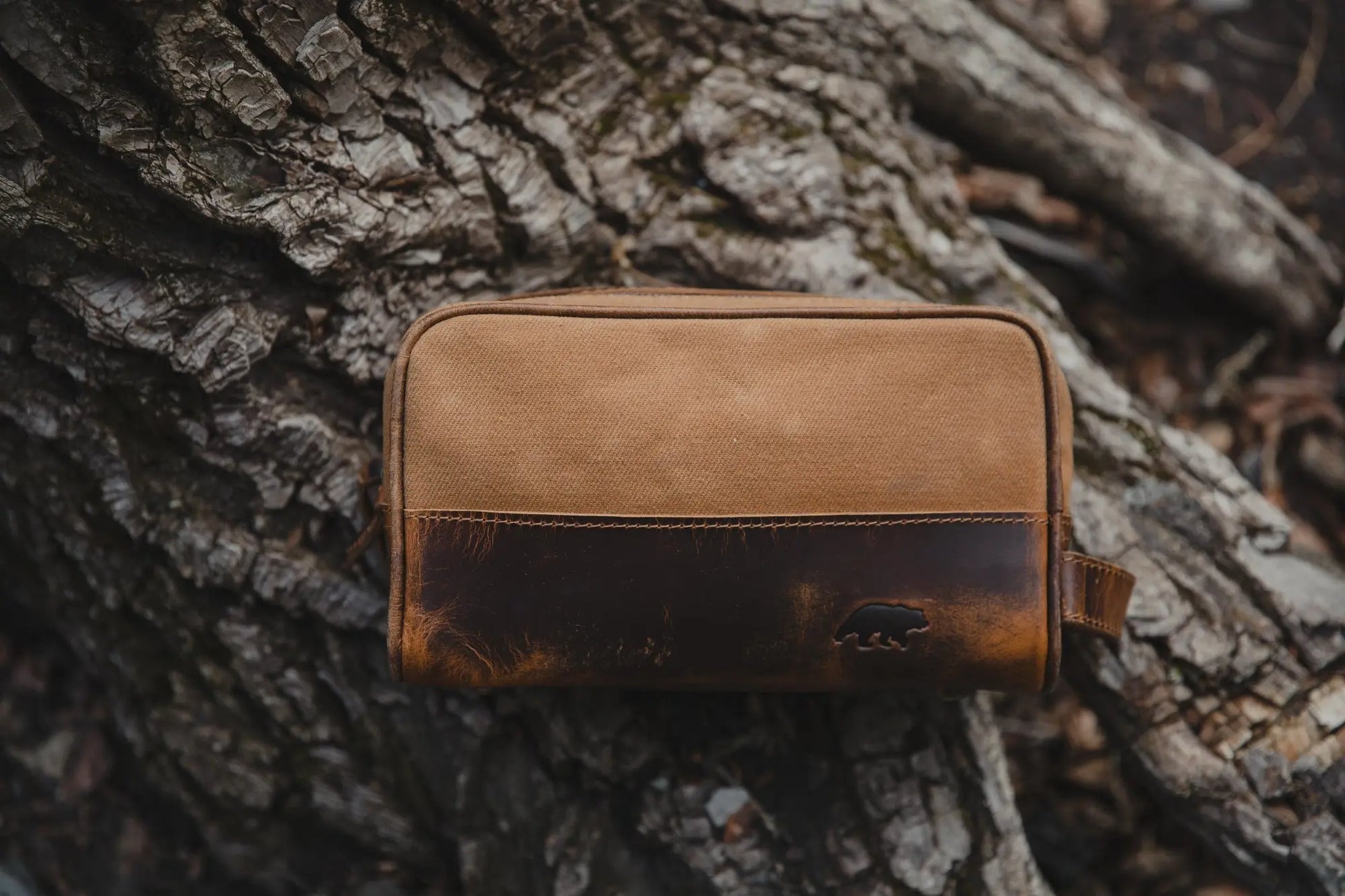 Canvas Dopp Bag Kodiak Leather