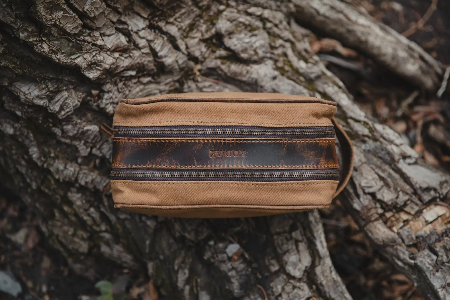 Canvas Dopp Bag Kodiak Leather