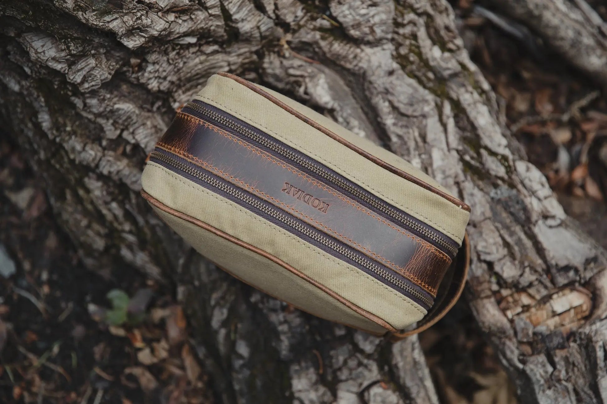 Canvas Dopp Bag Kodiak Leather