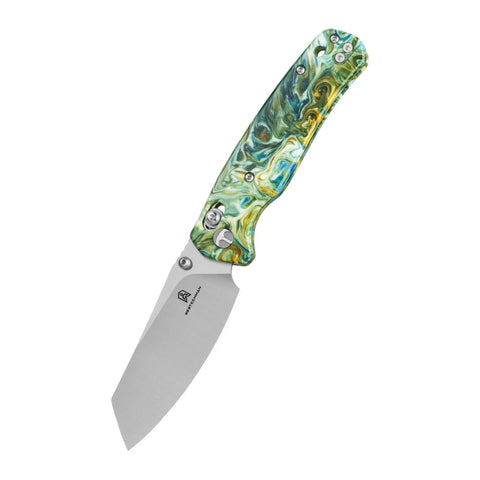 Bestech Cicada's Wing Green Resin Folding Knife Bestech