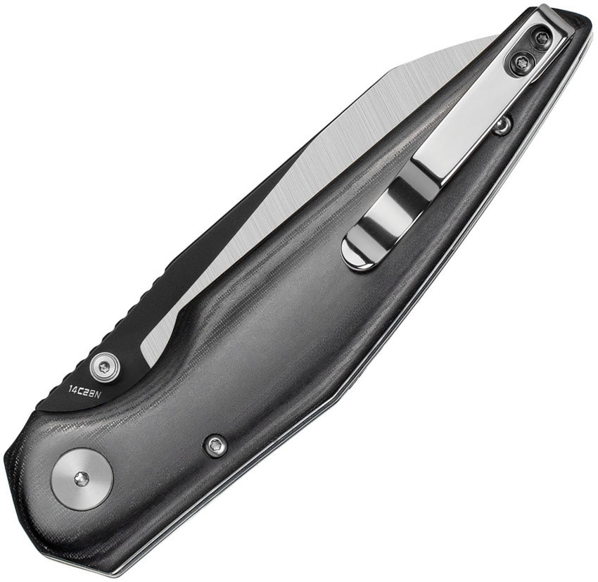 Bestech Black Micarta Snakebird Button Lock Folding Knife