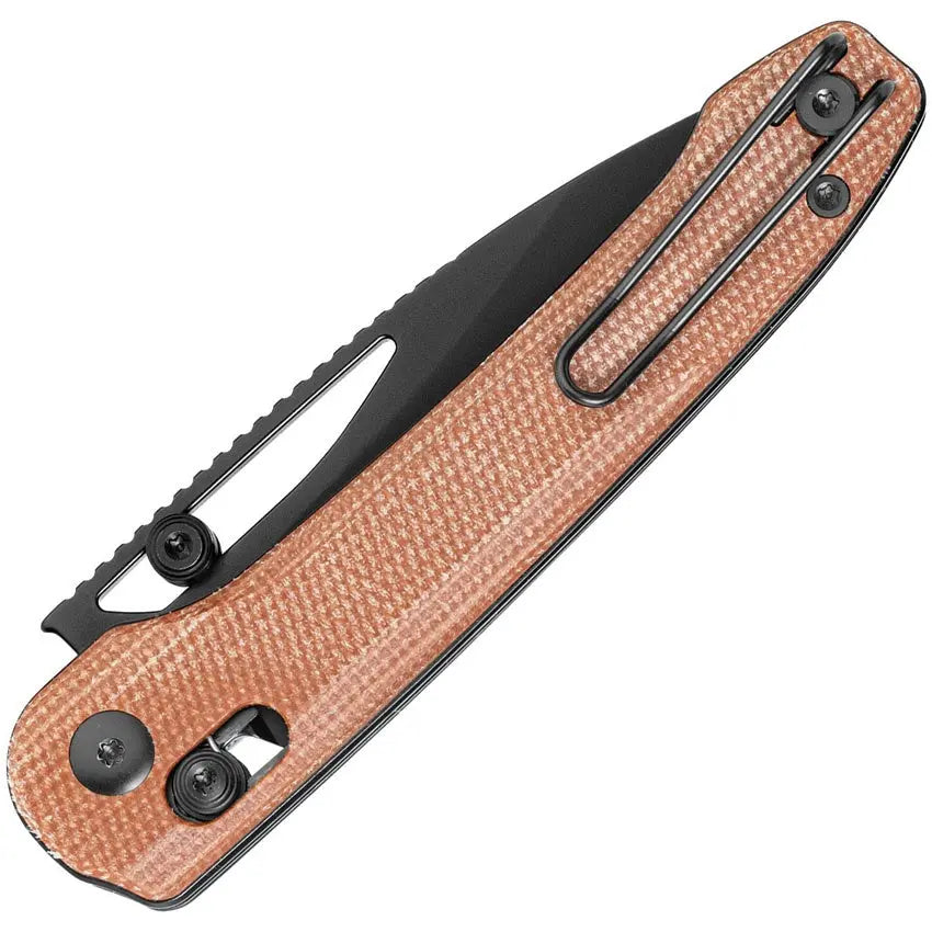 Bestech Brown Micarta Cobber Bar Lock Folding Knife Clip & Carry