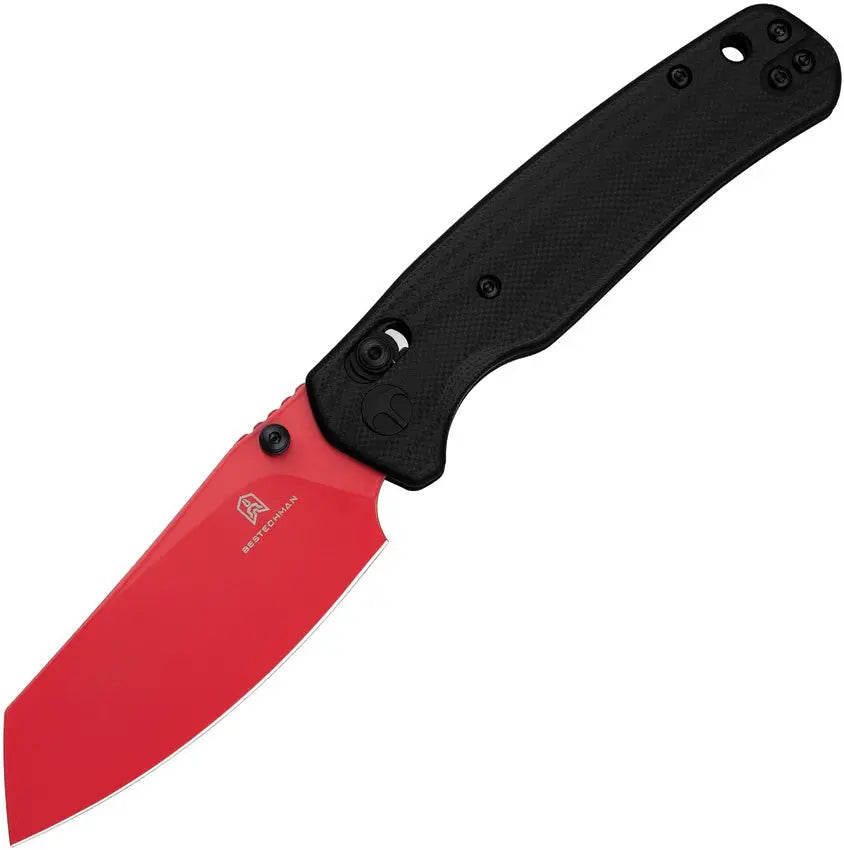 Cicadas Wing Folding Knife G10 Handle Red 10Cr15CoMoV Blade B Lock