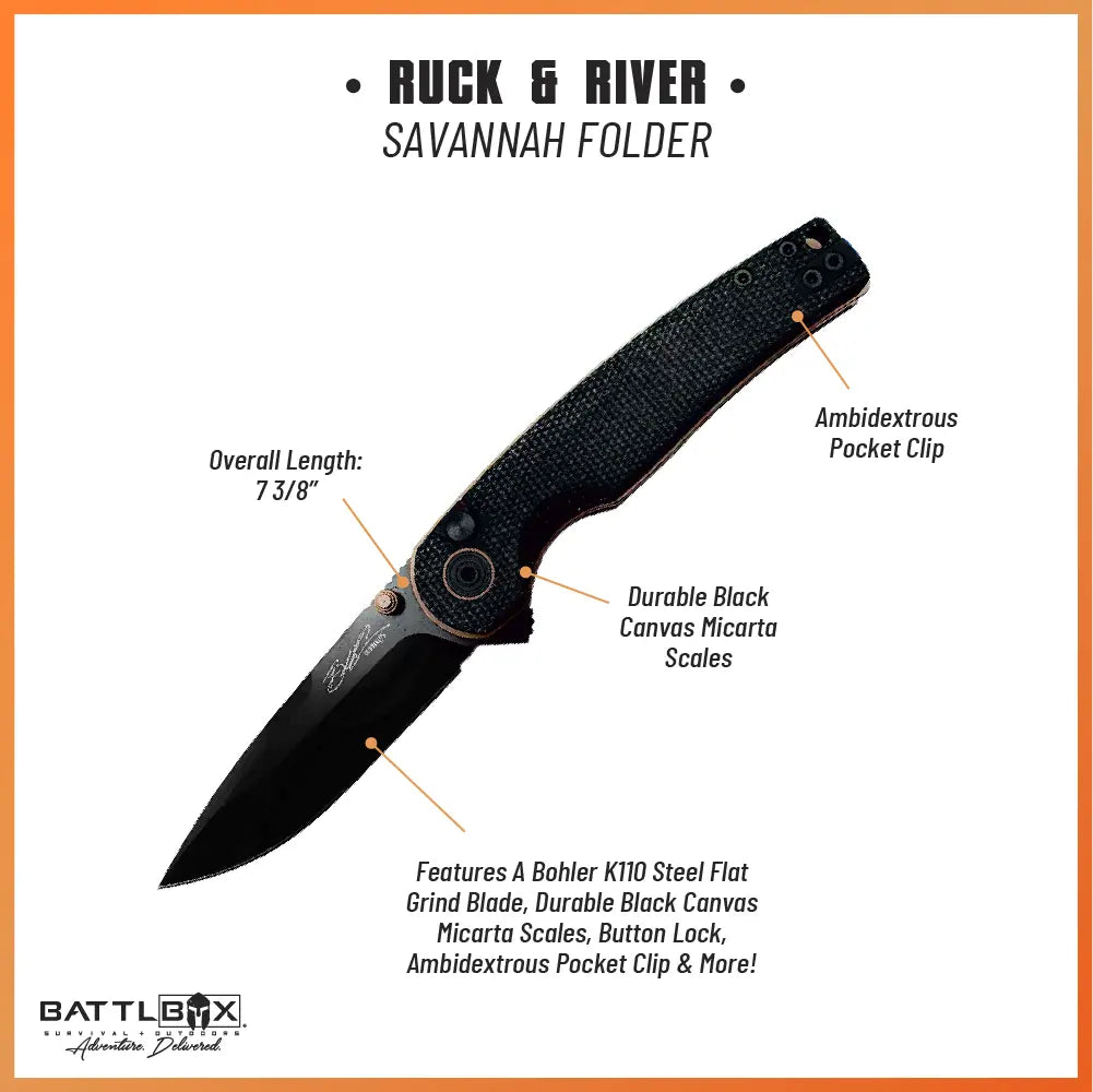 Ruck & River Savannah Folding Knife Battlbox.com