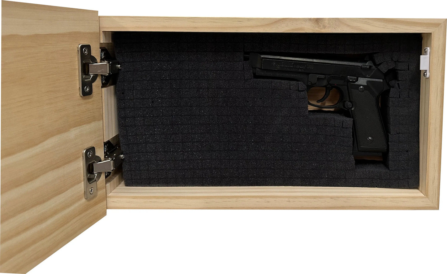 American Flag Decorative & Secure Wall-Mounted Gun Cabinet (Black) Bellewood Designs