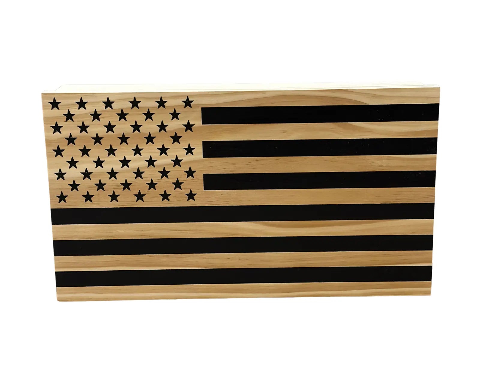 Opposite Inverted Flag (Black) Gun Safe - Wall Mounted Decorative Secure Gun Cabinet Bellewood Designs