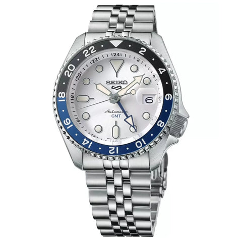 Seiko Men's 5 Sports Blue Ice Dial Automatic Watch 42mm Clip & Carry