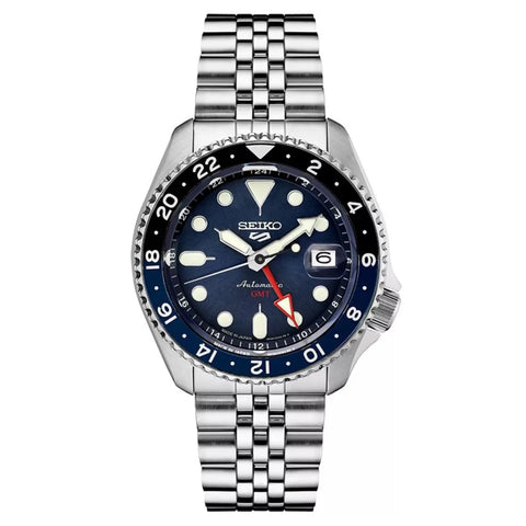 Seiko Men's Automatic 5 Sports Stainless Steel Bracelet Watch 43mm Clip & Carry