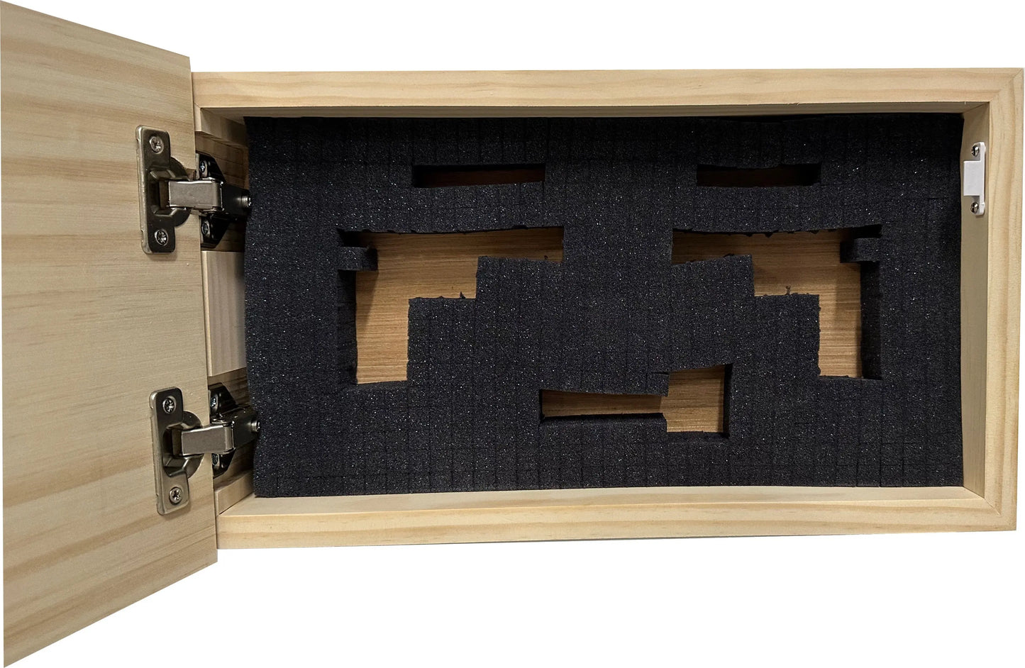 American Flag Decorative & Secure Wall-Mounted Gun Cabinet (Carbon Gray) Bellewood Designs