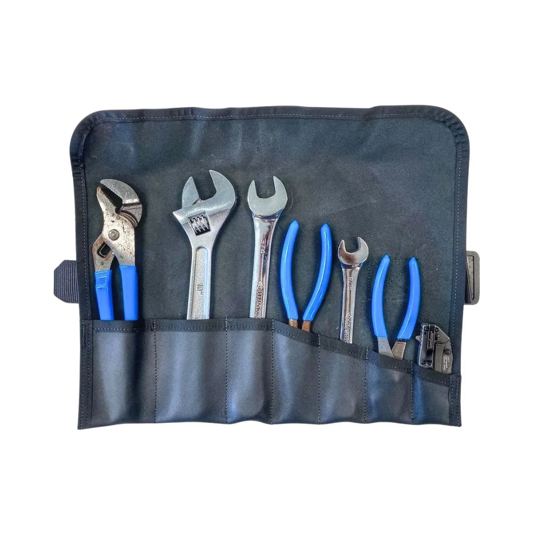 Recycled Firefighter Combat Leather Tool Roll