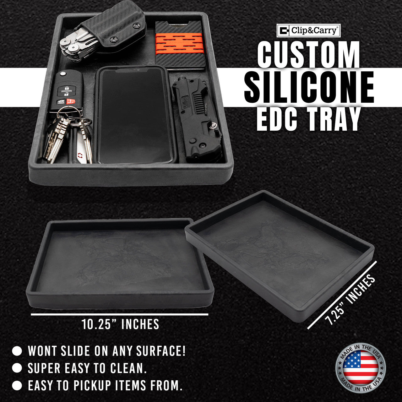 Custom Silicone EDC Dump Tray Clip & Carry