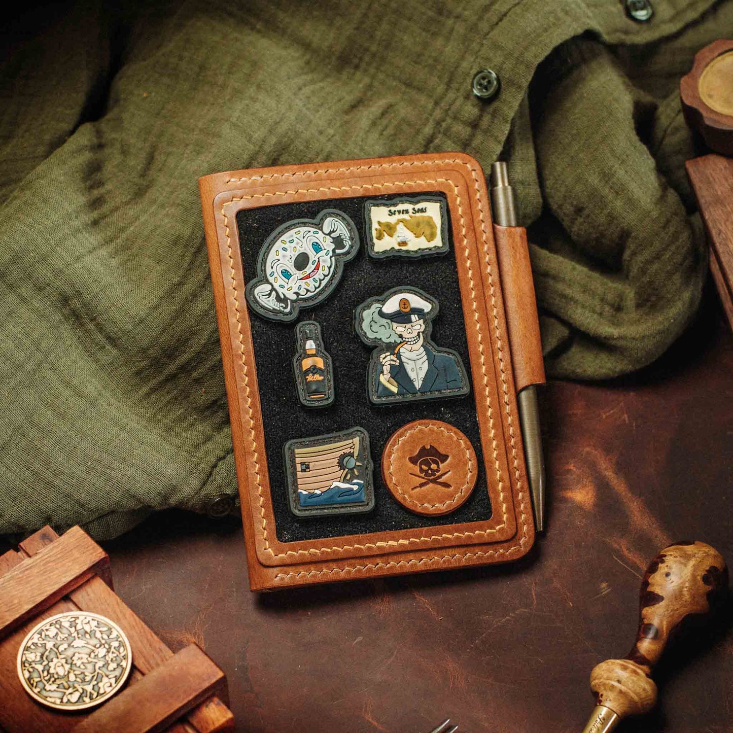 Quartermaster v2 – Leather Passport Wallet with Velcro | Pirate Goods Pirate Goods