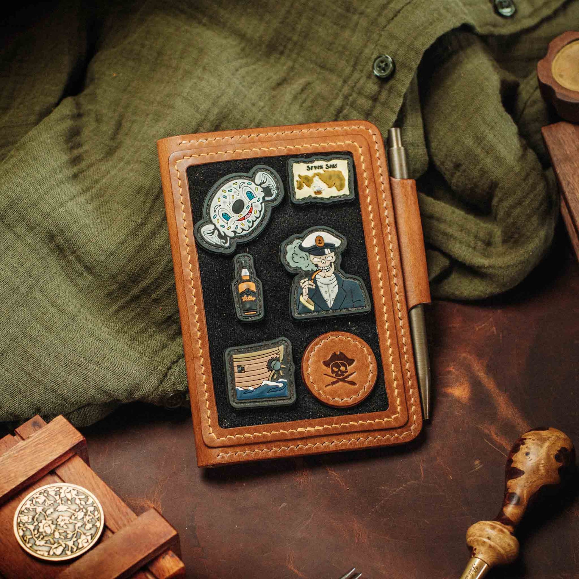 Quartermaster v2 – Leather Passport Wallet with Velcro | Pirate Goods Pirate Goods