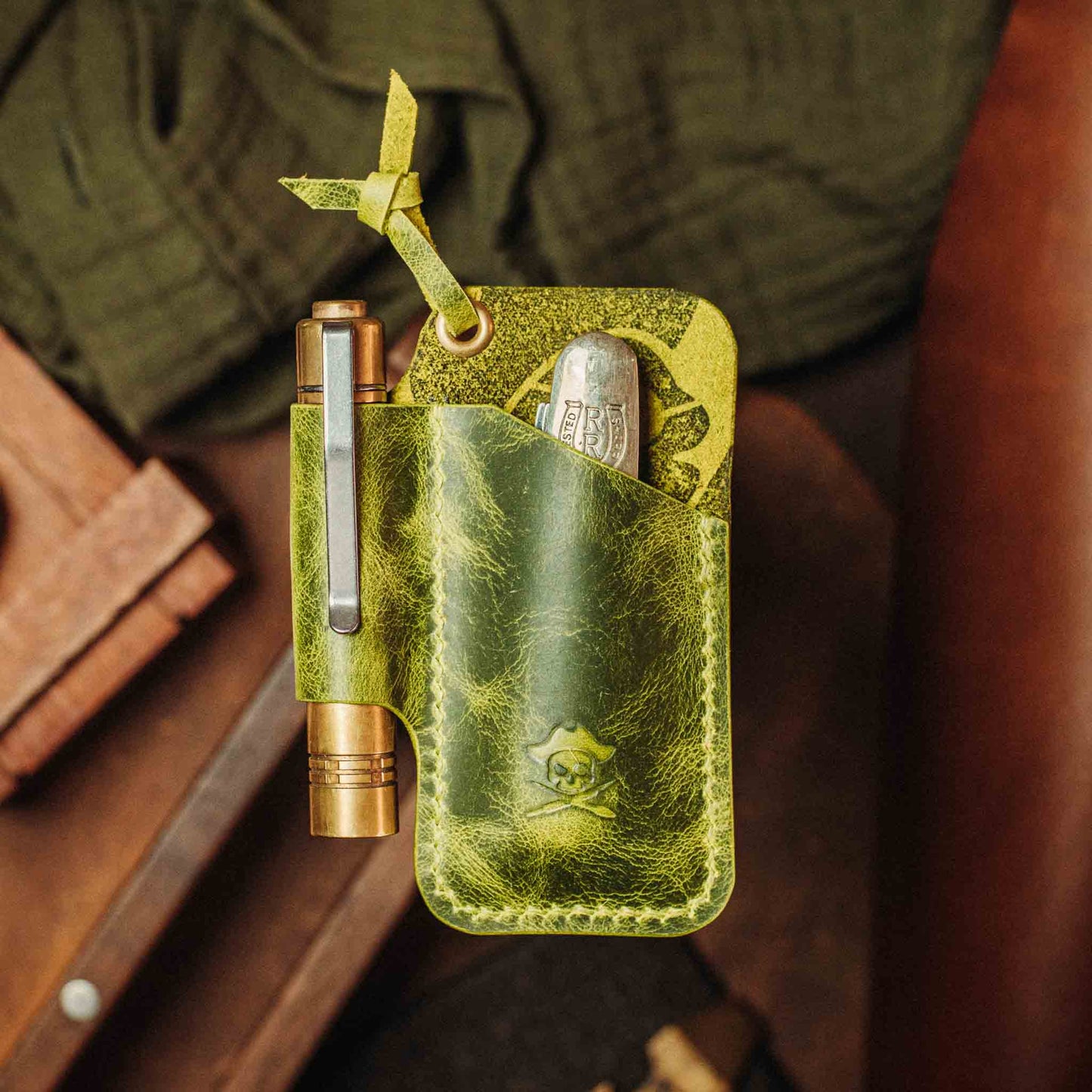 Pirate Goods Sailor Knife Sleeve – Leather EDC Pocket Knife Holder Pirate Goods
